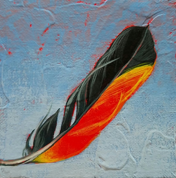 Click here to view #11 Red and Black Feather by Carlynne Hershberger