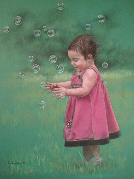 Click here to view Maxine with bubbles by Carlynne Hershberger